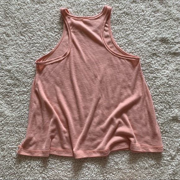 Free People Light Pink Racerback Tank Top Size Medium - Picture 2 of 7
